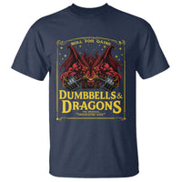 Funny RPG Weightlifting Workout Gym T Shirt Dumbbells And Dragons The Original Swoleplaying Game - Wonder Print Shop