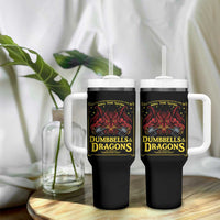 Funny RPG Weightlifting Workout Gym Tumbler With Handle Dumbbells And Dragons The Original Swoleplaying Game - Wonder Print Shop