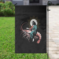 Funny Christian Prawn Garden Flag Retro Jesus Riding A Shrimp Meme - Wonder Print Shop