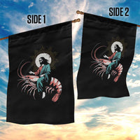 Funny Christian Prawn Garden Flag Retro Jesus Riding A Shrimp Meme - Wonder Print Shop