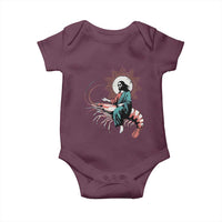 Funny Christian Prawn Baby Onesie Retro Jesus Riding A Shrimp Meme - Wonder Print Shop