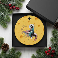 Funny Christian Prawn Ceramic Ornament Retro Jesus Riding A Shrimp Meme - Wonder Print Shop