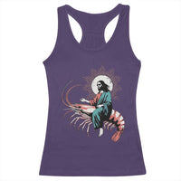 Funny Christian Prawn Racerback Tank Top Retro Jesus Riding A Shrimp Meme - Wonder Print Shop