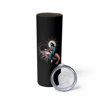 Funny Christian Prawn Skinny Tumbler Retro Jesus Riding A Shrimp Meme - Wonder Print Shop