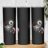 Funny Christian Prawn Skinny Tumbler Retro Jesus Riding A Shrimp Meme - Wonder Print Shop