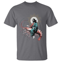 Funny Christian Prawn T Shirt Retro Jesus Riding A Shrimp Meme - Wonder Print Shop