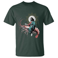 Funny Christian Prawn T Shirt Retro Jesus Riding A Shrimp Meme - Wonder Print Shop