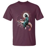 Funny Christian Prawn T Shirt Retro Jesus Riding A Shrimp Meme - Wonder Print Shop