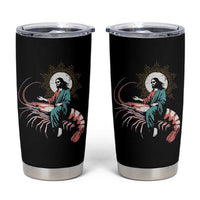 Funny Christian Prawn Tumbler Cup Retro Jesus Riding A Shrimp Meme - Wonder Print Shop
