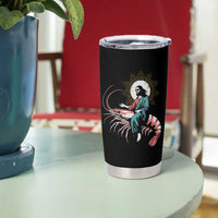 Funny Christian Prawn Tumbler Cup Retro Jesus Riding A Shrimp Meme - Wonder Print Shop