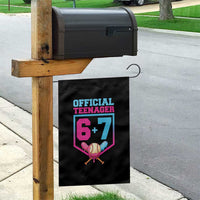 Funny 67 Baseball 13th Birthday Garden Flag Ice Cream Drip 13th Bday Official Teenager
