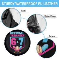 Funny 67 Baseball 13th Birthday Spare Tire Cover Ice Cream Drip 13th Bday Official Teenager
