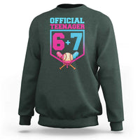 Funny 67 Baseball 13th Birthday Sweatshirt Ice Cream Drip 13th Bday Official Teenager