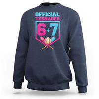 Funny 67 Baseball 13th Birthday Sweatshirt Ice Cream Drip 13th Bday Official Teenager