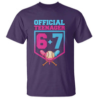 Funny 67 Baseball 13th Birthday T Shirt Ice Cream Drip 13th Bday Official Teenager