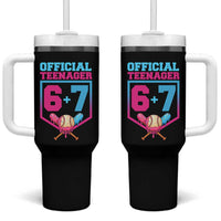 Funny 67 Baseball 13th Birthday Tumbler With Handle Ice Cream Drip 13th Bday Official Teenager