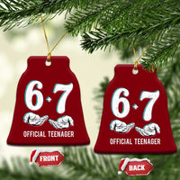Funny 67 13th Birthday Ceramic Ornament 6 7 Thirteen Year Old Official Teenager Hands - Wonder Print Shop