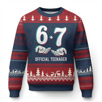 Funny 67 13th Birthday Ugly Christmas Sweater 6 7 Thirteen Year Old Official Teenager Hands - Wonder Print Shop
