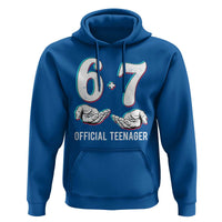 Funny 67 13th Birthday Hoodie 6 7 Thirteen Year Old Official Teenager Hands - Wonder Print Shop