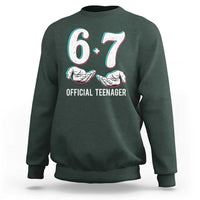 Funny 67 13th Birthday Sweatshirt 6 7 Thirteen Year Old Official Teenager Hands - Wonder Print Shop