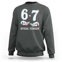 Funny 67 13th Birthday Sweatshirt 6 7 Thirteen Year Old Official Teenager Hands - Wonder Print Shop