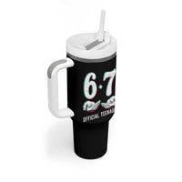 Funny 67 13th Birthday Tumbler With Handle 6 7 Thirteen Year Old Official Teenager Hands - Wonder Print Shop