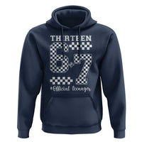 Funny 67 13th Birthday Hoodie Thirteen Official Teenager Six Seven Meme Groovy Checkered - Wonder Print Shop