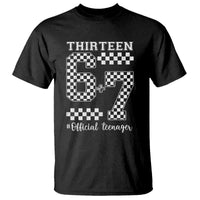 Funny 67 13th Birthday T Shirt Thirteen Official Teenager Six Seven Meme Groovy Checkered - Wonder Print Shop