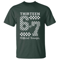 Funny 67 13th Birthday T Shirt Thirteen Official Teenager Six Seven Meme Groovy Checkered - Wonder Print Shop