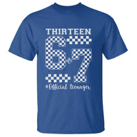 Funny 67 13th Birthday T Shirt Thirteen Official Teenager Six Seven Meme Groovy Checkered - Wonder Print Shop