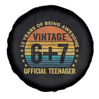 Funny 67 13th Birthday Spare Tire Cover Official Teenager 13 Years Of Being Awesome - Wonder Print Shop