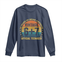 Funny 67 13th Birthday Long Sleeve Shirt Official Teenager 13 Years Of Being Awesome - Wonder Print Shop