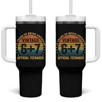Funny 67 13th Birthday Tumbler With Handle Official Teenager 13 Years Of Being Awesome - Wonder Print Shop