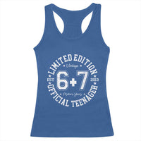 Funny 67 13th Birthday Racerback Tank Top Est 2013 Limited Edition Official Teenager