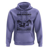 Funny Stupid Canadian Wolf Bird Hoodie Funny Common Loon Newspaper LGBT Hockey