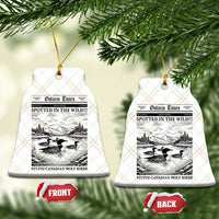 Funny Stupid Canadian Wolf Bird Ceramic Ornament Funny Common Loon Newspaper LGBT Hockey