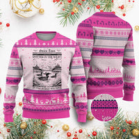 Funny Stupid Canadian Wolf Bird Ugly Christmas Sweater Funny Common Loon Newspaper LGBT Hockey