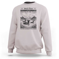 Funny Stupid Canadian Wolf Bird Sweatshirt Funny Common Loon Newspaper LGBT Hockey