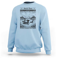 Funny Stupid Canadian Wolf Bird Sweatshirt Funny Common Loon Newspaper LGBT Hockey