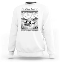 Funny Stupid Canadian Wolf Bird Sweatshirt Funny Common Loon Newspaper LGBT Hockey
