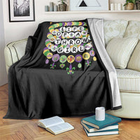 Funny Mardi Gras Throw Girl Life Throw Blanket Friendship Bracelet Beads