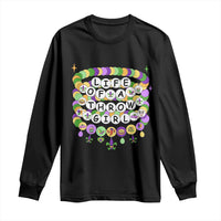 Funny Mardi Gras Throw Girl Life Long Sleeve Shirt Friendship Bracelet Beads