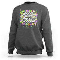 Funny Mardi Gras Throw Girl Life Sweatshirt Friendship Bracelet Beads