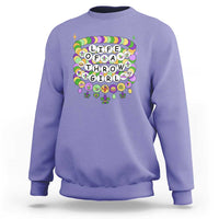 Funny Mardi Gras Throw Girl Life Sweatshirt Friendship Bracelet Beads