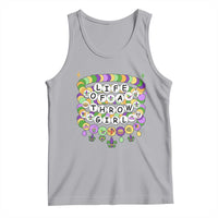 Funny Mardi Gras Throw Girl Life Tank Top Friendship Bracelet Beads