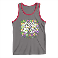 Funny Mardi Gras Throw Girl Life Tank Top Friendship Bracelet Beads