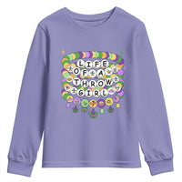 Funny Mardi Gras Throw Girl Life Youth Sweatshirt Friendship Bracelet Beads