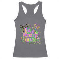 Funny Mardi Gras La Weezy Ana Racerback Tank Top New Orleans Festival Louisiana Map