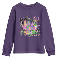 Funny Mardi Gras La Weezy Ana Youth Sweatshirt New Orleans Festival Louisiana Map