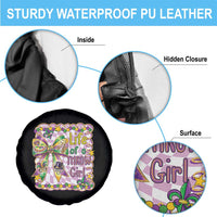 Funny Mardi Gras Throw Girl Life Spare Tire Cover Coquette Bow Carnival